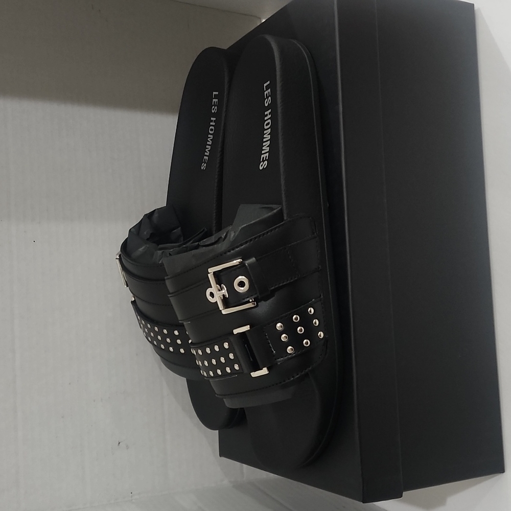 Authentic Les Hommes Calf Pasha Sandals  M Size 12